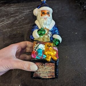 Santa Claus Ornament with Toys